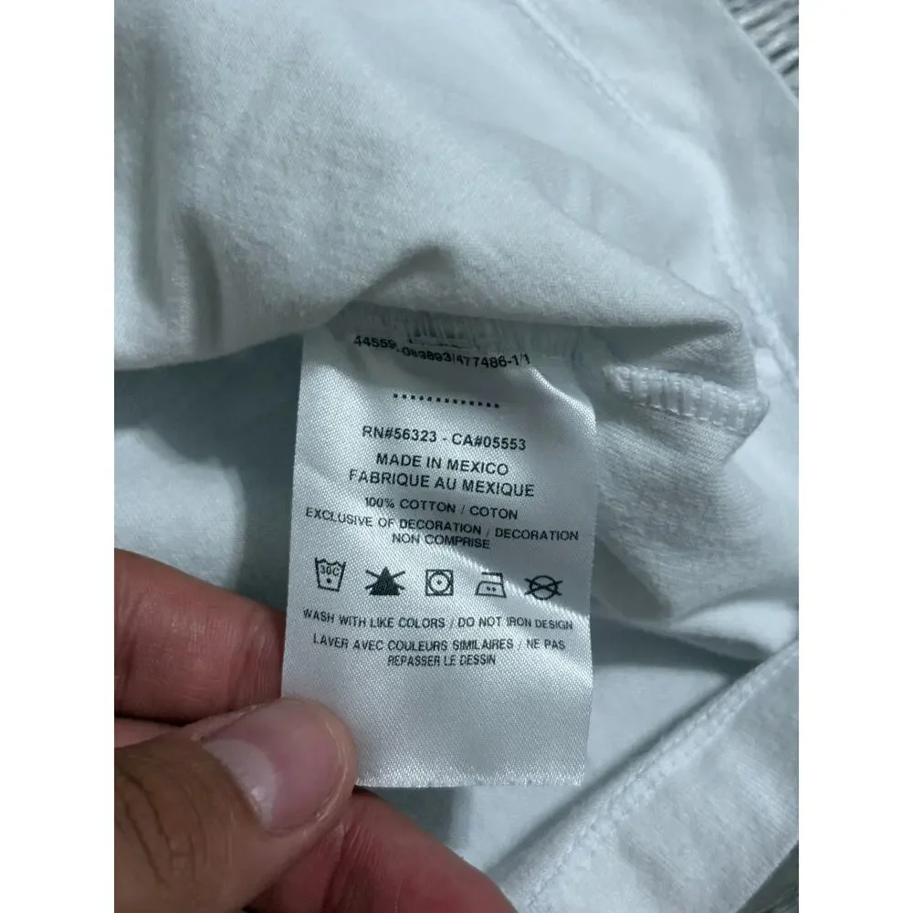 Nike Center Swoosh Logo White Shirt Basic Casual Y2K Retro - Women’s Large